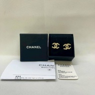 CHANEL 經典雙C水鑚耳環