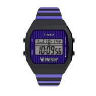 Timex TW2Y19500 Timex x Wednesday T80 36mm Purple Expansion Band Watch นาฬิกา นาฬิกาข้อมือ นาฬิกาข้