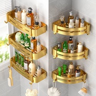 Gold Bathroom Shelf Corner Shelf Bathroom Tray Wall-mounted Shampoo Holder Bathroom Accessories