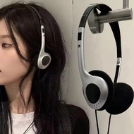 Retro Y2K Style Headphones | 3.5mm Wired Over-Ear Headset for Phone & Laptop | Fashion Photo Props