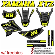 Yamaha XTZ 125 decals sticker laminated