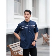 Kurta Jeans Pria Dewasa Koko Jeans Koko Denim Baju Koko Kurta Lengan Pendek Terbaru