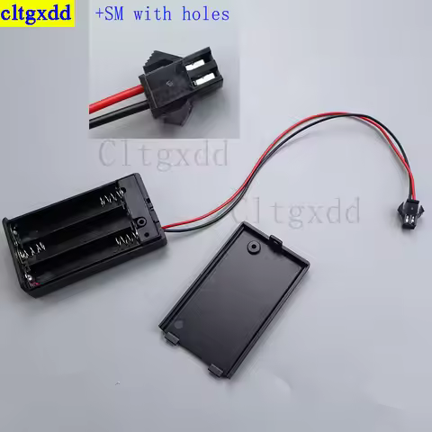 Cltgxdd 1piece 3slot AAA battery storage cover box shell bracket with leads DC PH2.0 XH2.54 SM DuPon