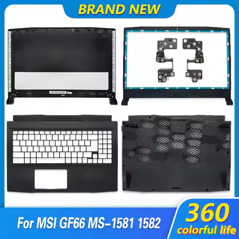 NEW Laptop Top Case For MSI GF66 MS-1581 1582 Katana GF66 LCD Back Cover/Front Bezel/HInges/Palmrest