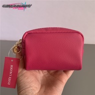 New Style~2022 New Style Estee Lauder Pink Pu Small Size Mini Cosmetic Bag Storage Bag Clutch Bag Coin Purse Lipstick Bag