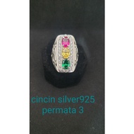 cincin siver925 permata 3/cincin perak925/silver925