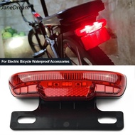 JaneDream 36-60โวลต์ Ebike ด้านหลัง LED ไฟท้ายโคมไฟเตือนความปลอดภัยสำหรับรถจักรยานไฟฟ้าอุปกรณ์กันน้ำ