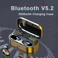 【Direct-sales】 Tws Bluetooth 5.2 Earphones 3500mah Charging Box New Wireless Headphone 9d Stereo Sports Waterproof Earbuds Headsets With Mic