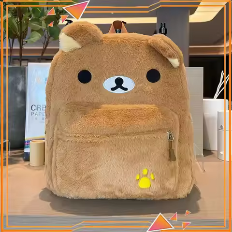 Japanese San-X Rilakkuma Plush Backpack Cute Little Bear Jk Lolita Large Capacity Storage Bag Studen