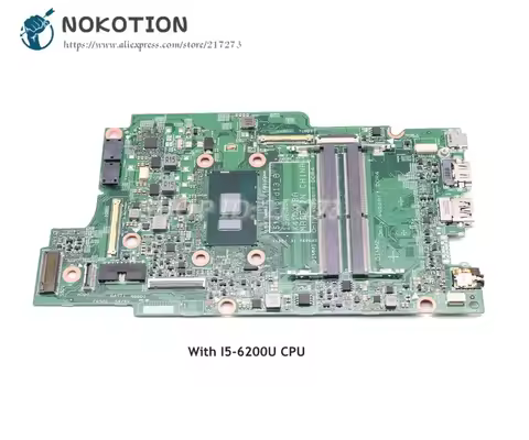 NOKOTION For Dell Inspiron 7778 Laptop Motherboard I5-6200U CPU DDR4 15264-1 CN-0KY1XP 0KY1XP KY1XP 