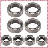 (Q W V D) 8Pcs Ball Bearings 4X8X3mm 8X12X3.5mm for   E18  1/18 RC Car Spare Parts A949 A959 A969 A9