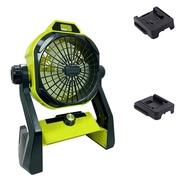 For 18V Li-Ion Battery with Adapte Work Fan with LED Light Portable Cordless