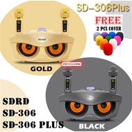 (ITC)🌺🌺 READY STOCK SDRD SD306 / SDRD SD 306 plus Wireless Bluetooth Dual Microphone Home Karaoke Po