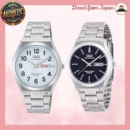 Citizen Q&Q Men's Analog Solar Waterproof Watch with Date and Day Display - Metal Band H010-202