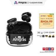 Amgras Future SE2 Transparent Wireless Earbud Gaming ENC Noise Reduction 5.3 Bluetooth Earphone HIFI
