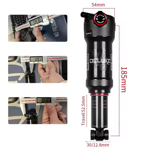 RockShox Rear Shock 185×52.5mm Trunnion Deluxe Select for Mountain Bike Trail Enduro E-Bike Tortoise