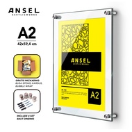 ANSEL Acrylic Wall Frame / Acrylic Wall Photo Frame / A2 Clear / 2 mm