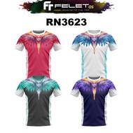 FELET RN JERSEY 3623 (Badminton Shirt) (Graphic Tee)  Felet Badminton Shirt 100% Original by FELET