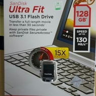 baru!! sandisk ultra fit usb 3.1 flashdisk 128gb cz430 / usb 128g