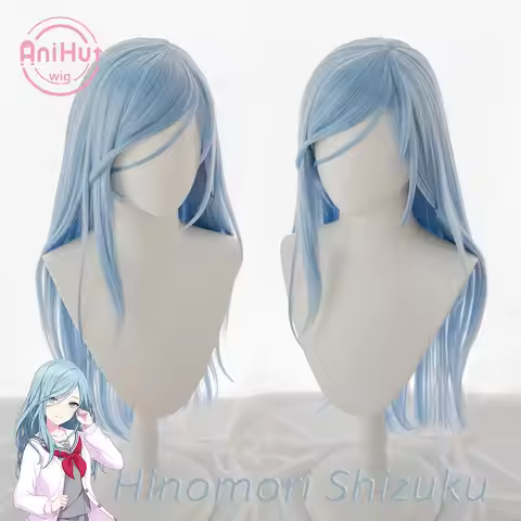【AniHut】Hinomori Shizuku Blue 80cm Cosplay Wig Project SEKAI COLORFUL STAGE! Heat Resistant Syntheti