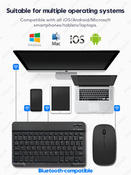 Bluetooth Keyboard and Mouse Set For Smartphone iOS Android Windows Wireless Bluetooth-compatible Keyboard For Tablet Laptop