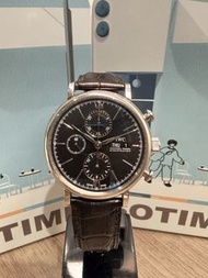 【極新】IWC 萬國錶 柏濤菲諾系列 計時腕錶 IW391008 黑色錶盤 鱷魚皮帶 經典正裝男錶