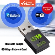 AC600 Bluetooth 5.0 USB WiFi Adapter Dongle for Desktop Laptop PC