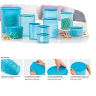 🌼Tupperware One Touch Topper Blue 600ml/950ml/1.4L/2L🌼