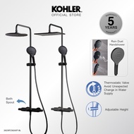 KOHLER Aleo Thermostatic 3-Way Shower Column Matt Black, Round K-26239T-9-BL / Rectangle K-26243T-9-BL