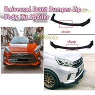 Car Universal FRONT BUMPER DIFFUSER Lip Wrap Angle Splitters Black ALL CAR CAN USE AXIA BEZZA ARUZ A