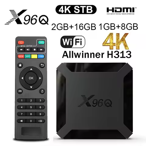 X96Q Android 10 Allwinner H313 Quad Core Smart TV BOX 2GB 16GB 1GB 8GB 4K 2.4G wifi Set top fast Box