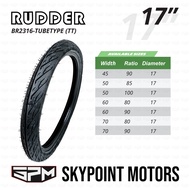 RUDDER TUBE-TYPE TIRE 45/90-17, 50/85-17, 50/100-17, 60/80-17, 60/90-17, 70/80-17, 70/90-17 (9313)