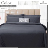 FOUNTAIN 🔹ฟาวเท่น 🔹ชุดผ้าปูที่นอน ขนาด  5ฟุต  6ฟุต ไม่รวม ผ้านวม 🔹รุ่นสีพื้น color collection