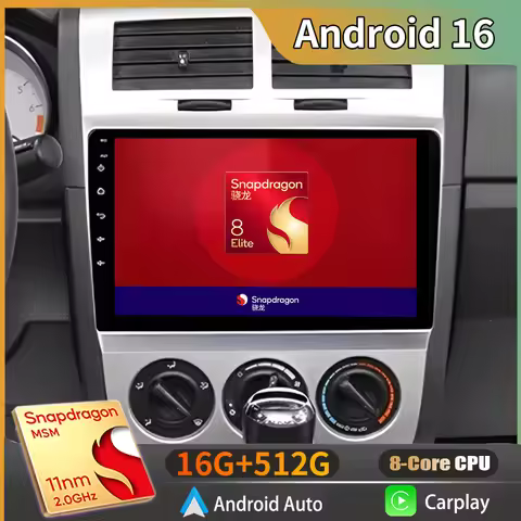 Android 16 2K QLED For Dodge Caliber 2007 - 2012 Android Car Radio Multimedia Video Player GPS AI Vo