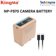KINGMA USB-C RECHARGEABLE BATTERY FOR SONY T-NP-F970 WITH CABLE F970 BATTERY TYPE C