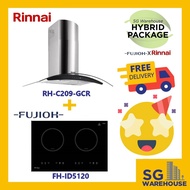 FUJIOH X RINNAI COMBO [FH-ID5120 Fujioh Induction Hob 5125 and RH-C209-GCR Rinnai Chimney Hood]