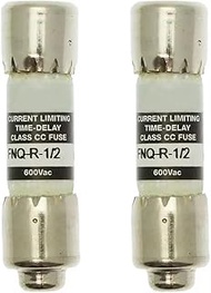2 PCS FNQ-R-1/2 FNQR1/2 FNQR1/2A (0.5 Amp) 600Vac Time Delay Fuse