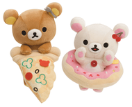 【懶熊部屋】Rilakkuma 日本正版 拉拉熊 懶懶熊 白熊 牛奶熊 漢堡系列 限定 甜甜圈 披薩 絨毛 玩偶 娃娃
