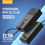 Orashare CP10 10000mAh Multi-Functional Powerbank Built-in Dual Cables