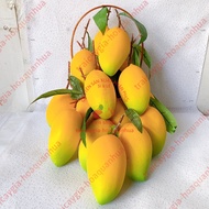 Fake fruits, fake fruits, 20 fake yellow sand mango fruits, decorative model fruits