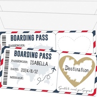 [Coisíní] 10pcs DIY Scratch-Off Boarding Pass Gift Ticket Creative Travel Surprise Scratch Card with