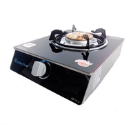 Lucky flame เตาแก๊สตั้งโต๊ะ หน้ากระจก 1 หัวทองเหลือง AG-101S - black