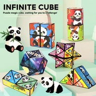 Cute Kids Flip Folding Infinite Magic Panda Toys Cube Kids Flip Folding Magic Panda Cute Toys Cube I