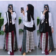 RED PATCHWORK SKIRT Asymmetrical Maxi Skirt