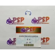 KANCING GANDA E6 (harga per 1 pc) - Snap Ring Circlip Klip Pengunci Kampas Ganda E 6 mm BEAT FI