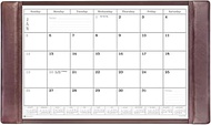 Dacasso Leather Desk calendar pad, 34 x 20, Chocolate Brown