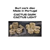 Burl Portugal cork disc CACTUS Made in Portugal for DIY Custom rod handle