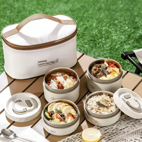Lunch Box for Office Workers, Lunch Box with Lid, Leak-Proof, Portable Lunch Box, Fresh-Keeping Box,