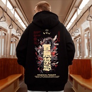 blouse plus size hoodie oversized t shirt lelaki Oversized Hooded Fleece-Lined Sweatshirt - Trendy M