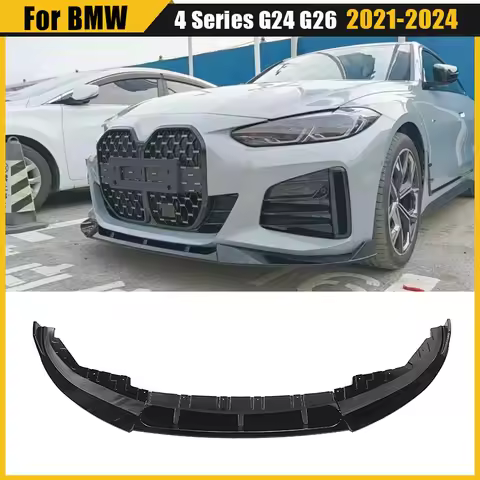 Front Bumper Spoiler Lip For BMW 4 Series G24 G26 4 Door 430i 440i i4 Gran Coupe 2021-2024 Lower Bod